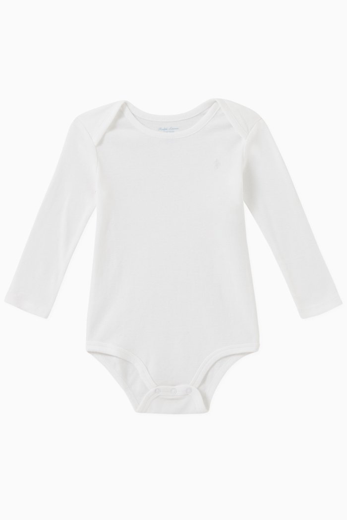 

Logo Bodysuit in Cotton, White