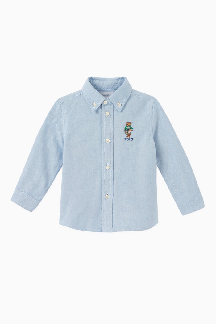

Teddy Bear Shirt in Cotton, Blue