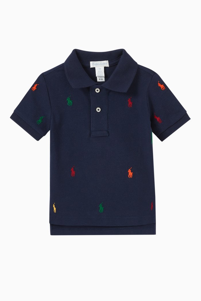 

Logo Polo Shirt in Cotton, Blue