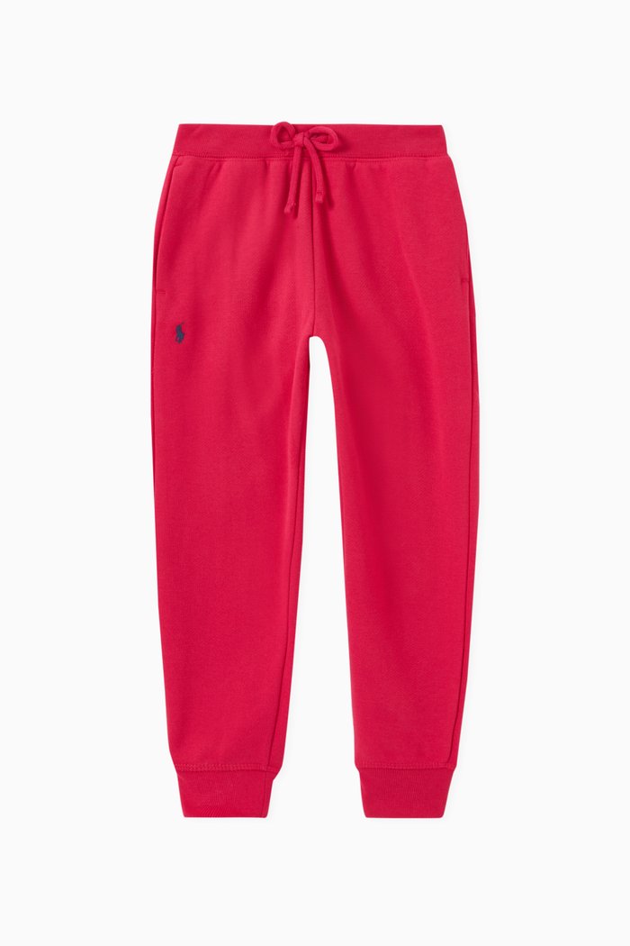 

Logo Joggers in Cotton Fleece, Pink