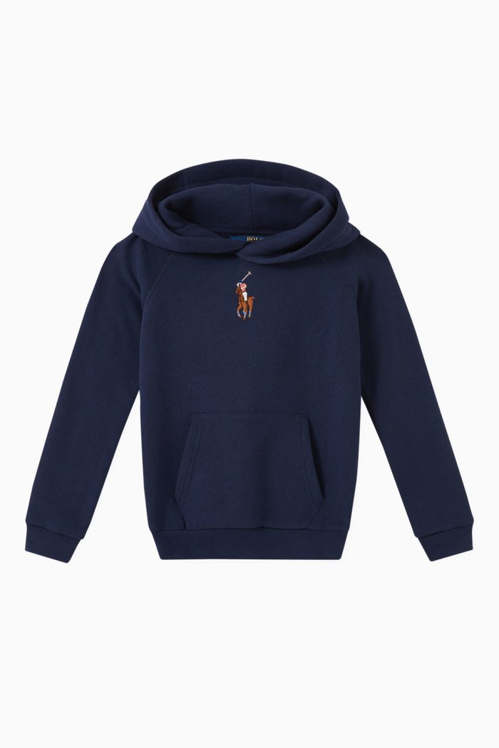 

Logo Hoodie in Cotton, Blue