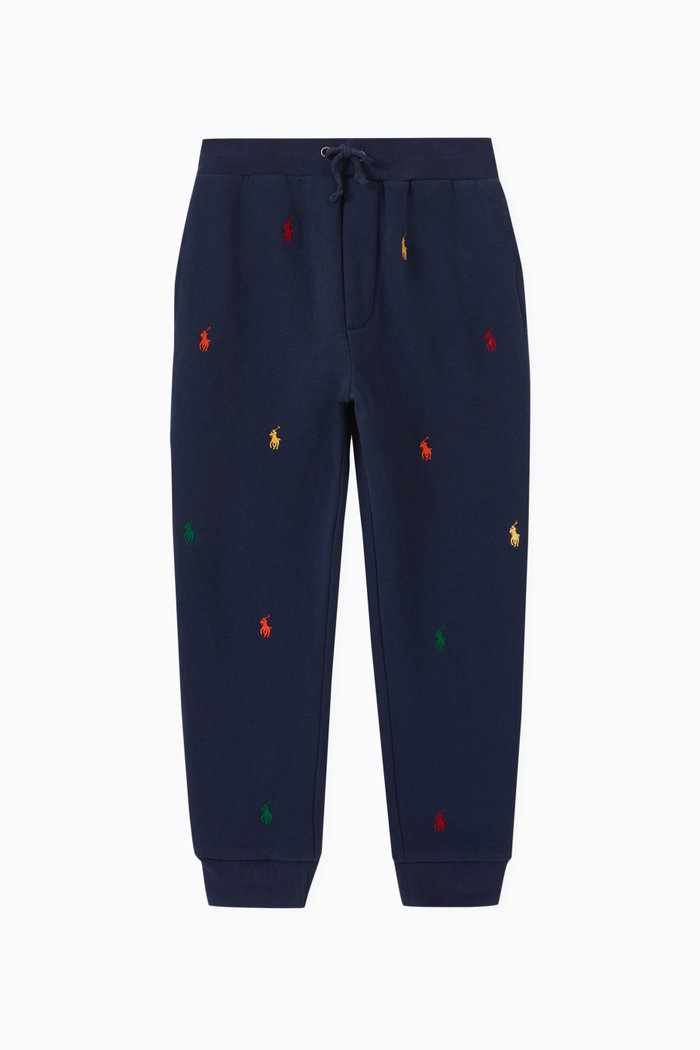 

Pony Logo Sweatpants in Cotton-blend Fleece, Blue