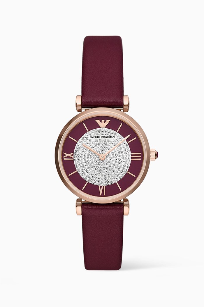 Gianni Quartz Watch, 32mm, Purple