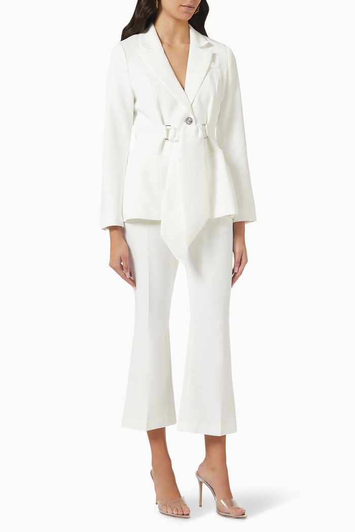 Epitomize Blazer & Pants Set, White