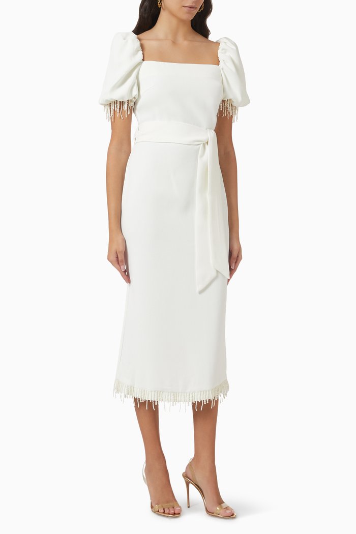 Vasari Midi Dress, White