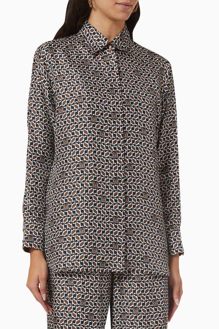 

Acacia Shirt in Silk Twill, Brown