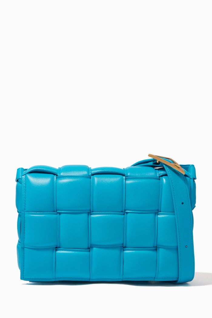 

Padded Cassette Bag in Nappa, Blue