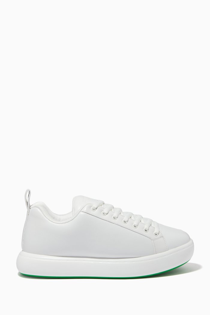 

Pillow Sneakers in Padded Leather, White
