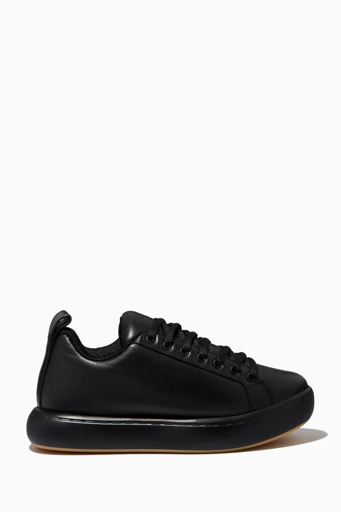 Pillow Sneakers in Calfskin Leather, Black