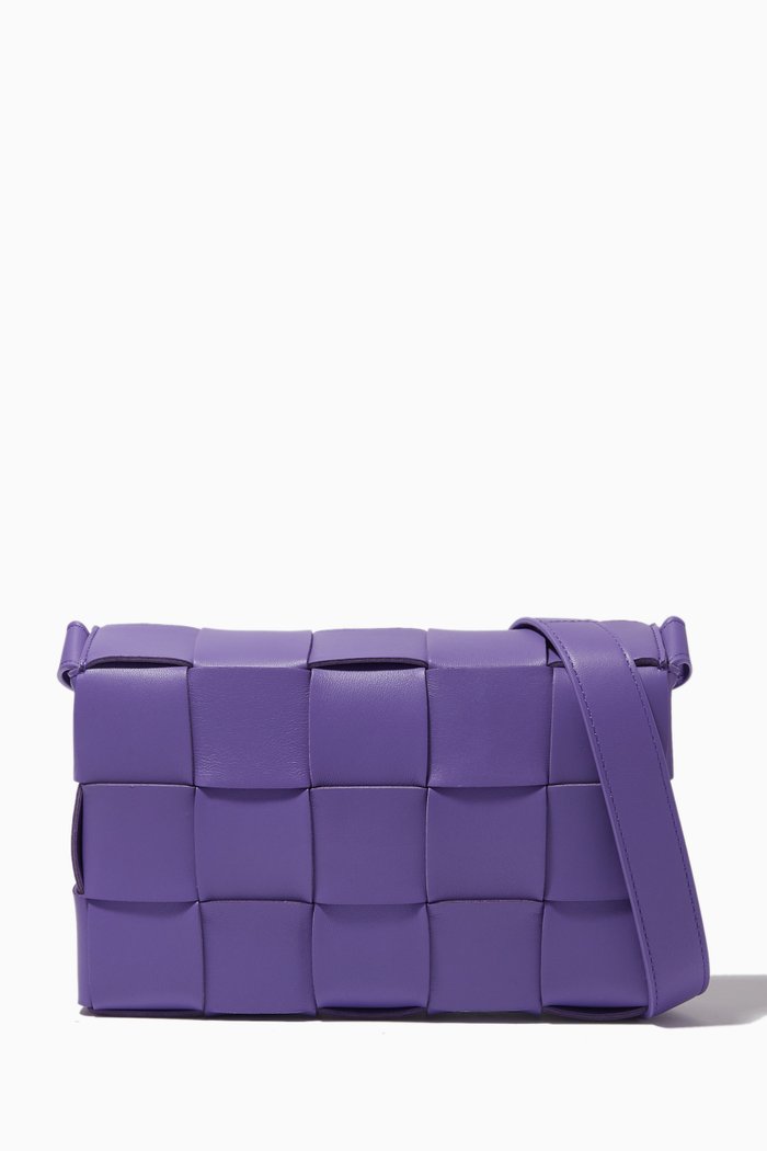 

Cassette Bag in Maxi Intrecciato Leather, Purple