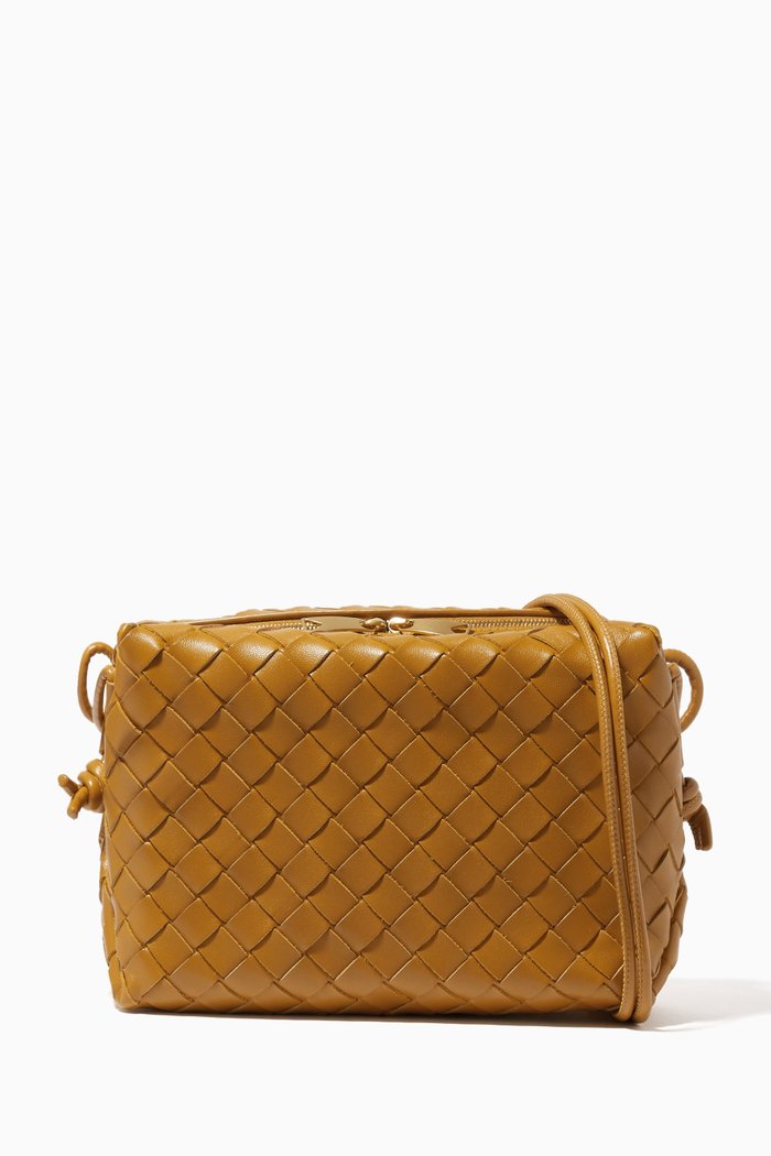 

Loop Small Crossbody Bag in Intrecciato Nappa, Orange