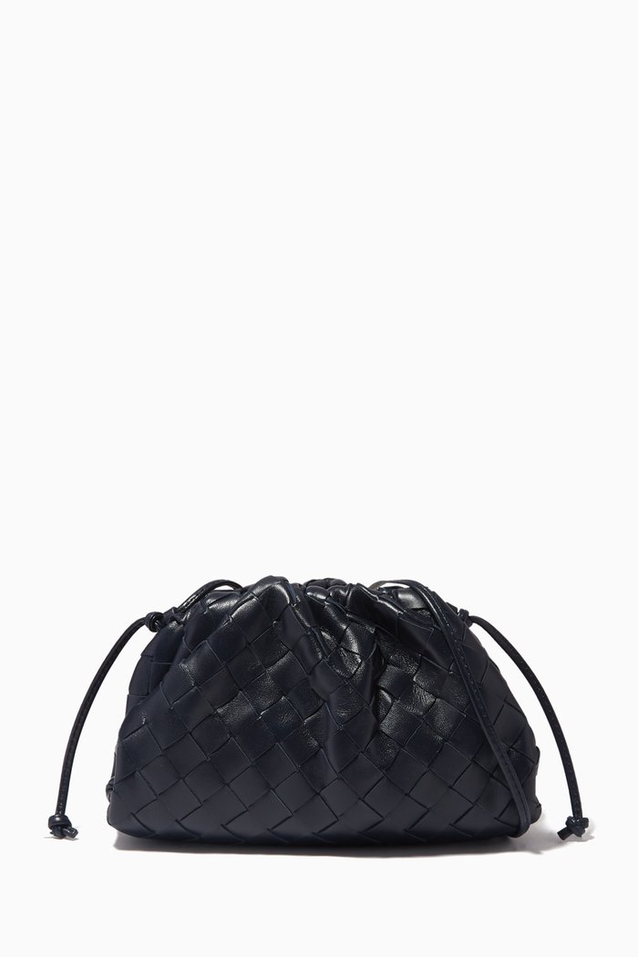 

The Mini Pouch in Intrecciato Nappa, Blue