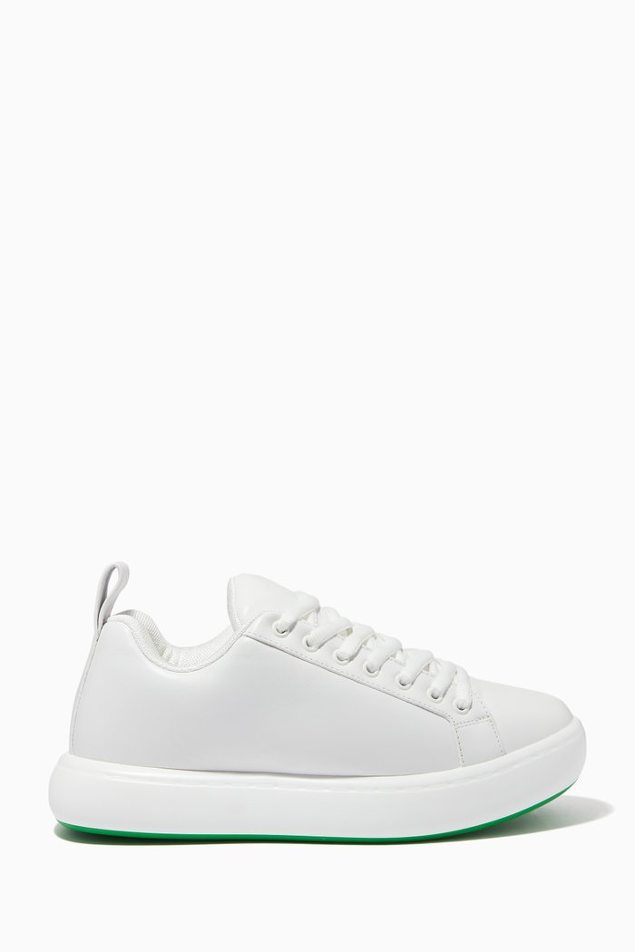 

Pillow Sneakers in Calfskin Leather, White
