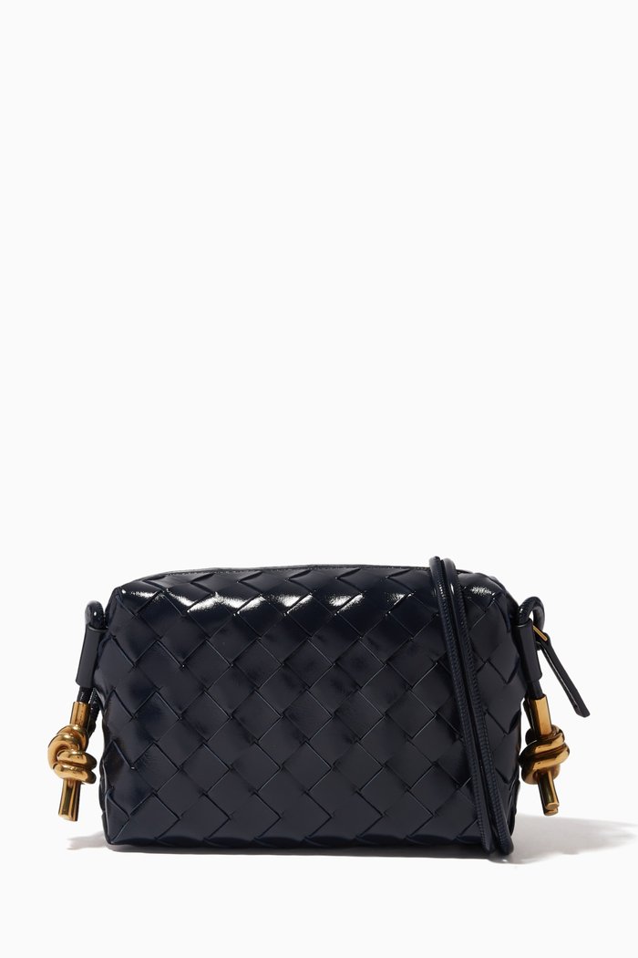

Mini Loop Camera Bag in Intrecciato Nappa, Blue