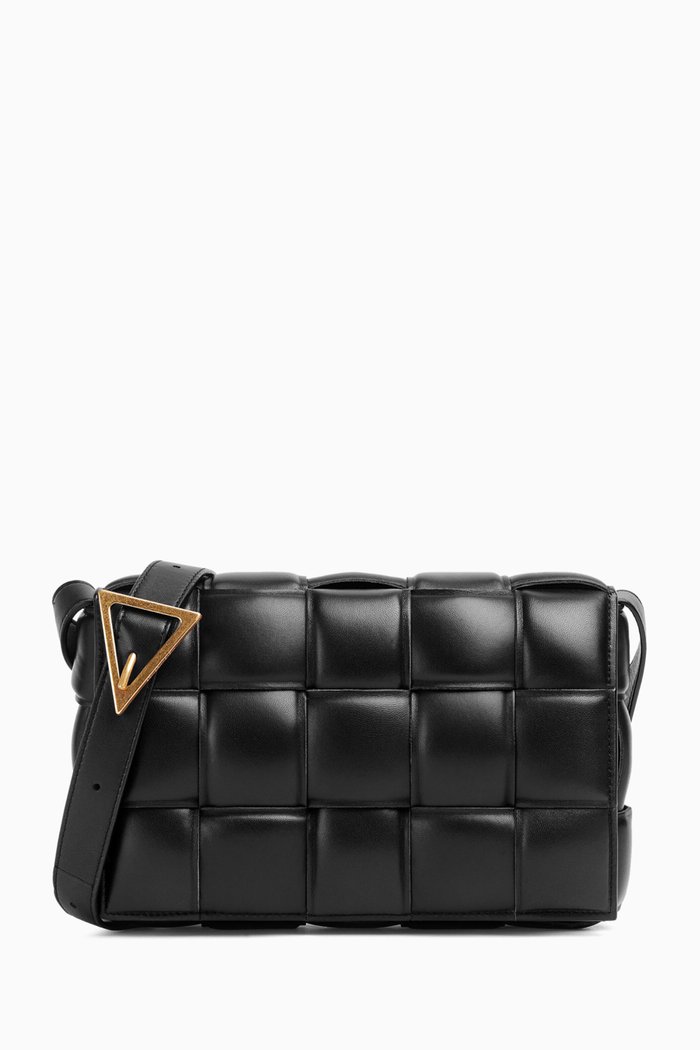 

Small Padded Cassette Crossbody Bag in Nappa, Black