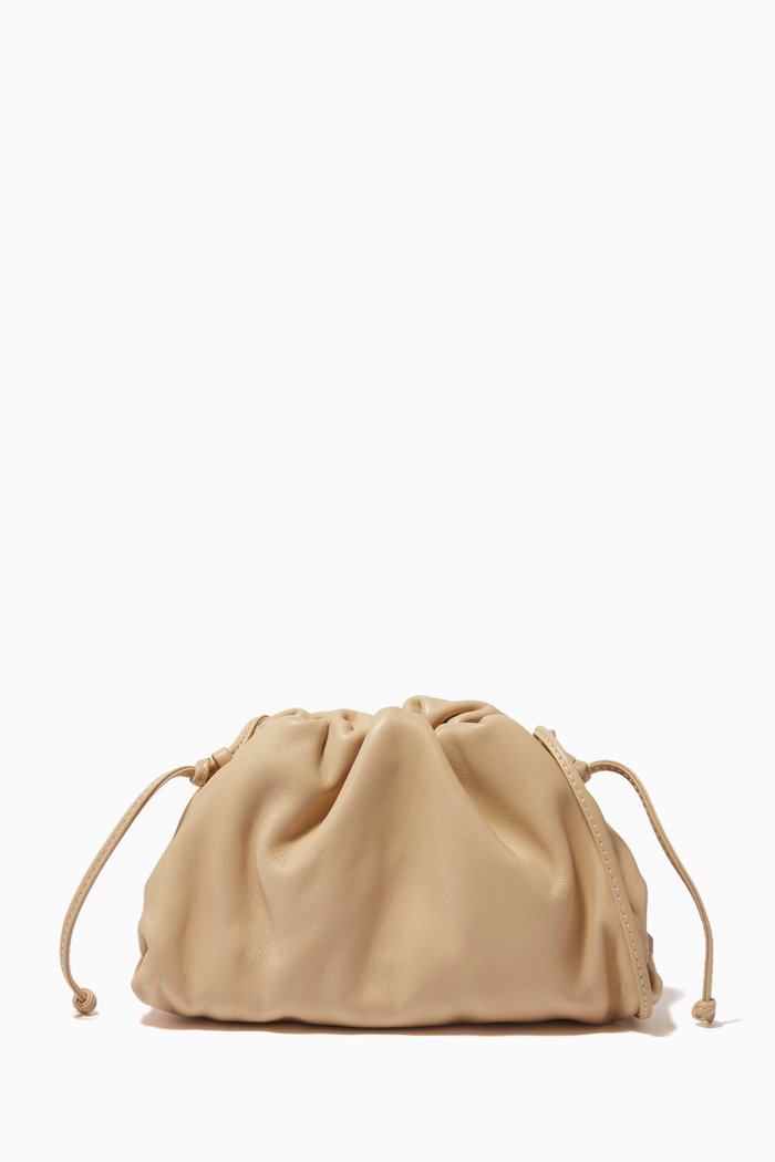 

Mini Pouch in Leather, Neutral