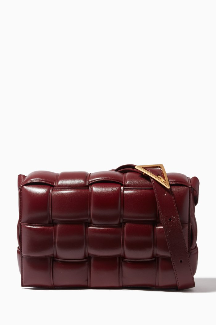 

Padded Cassette Bag in Nappa, Burgundy