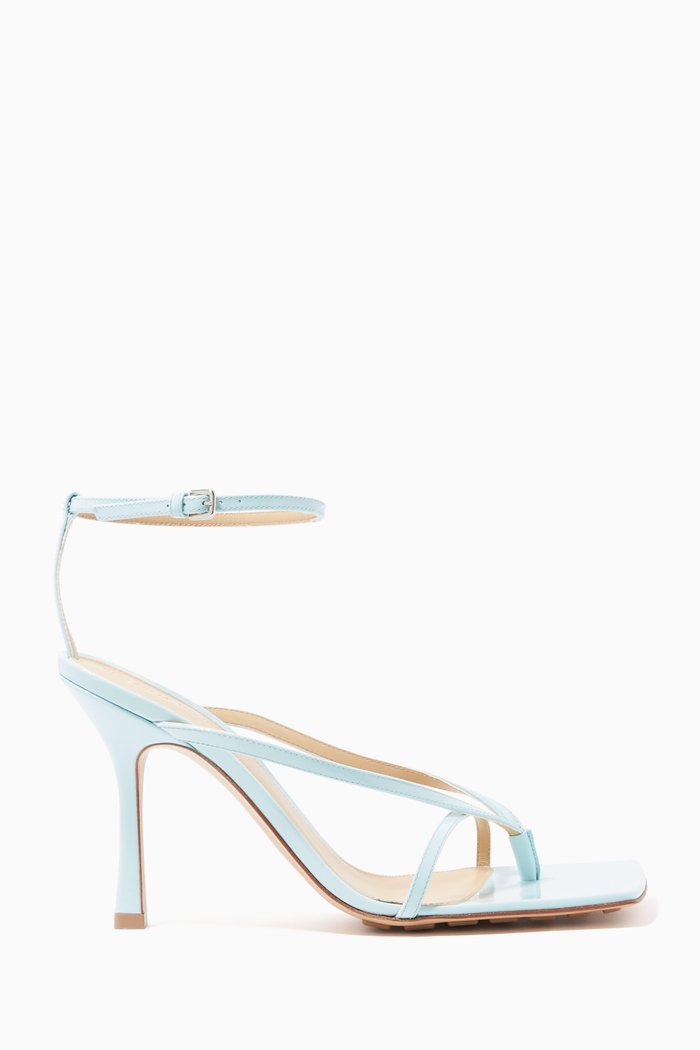 

Stretch 90 Sandals in Patent Leather, Blue
