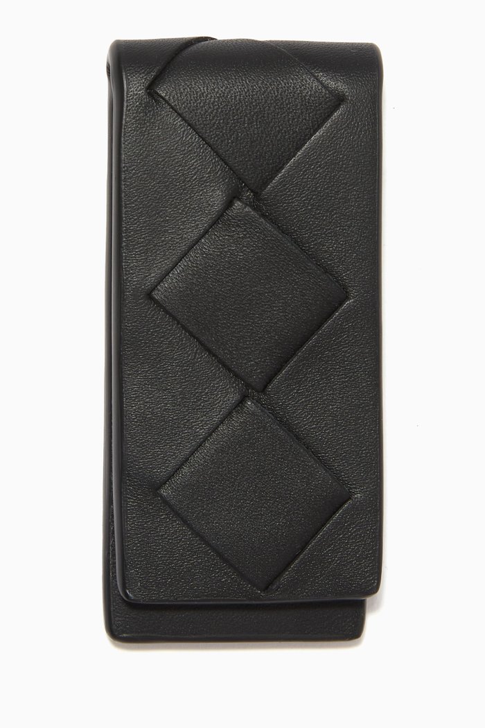 

Intrecciato Nappa Money Clip, Black