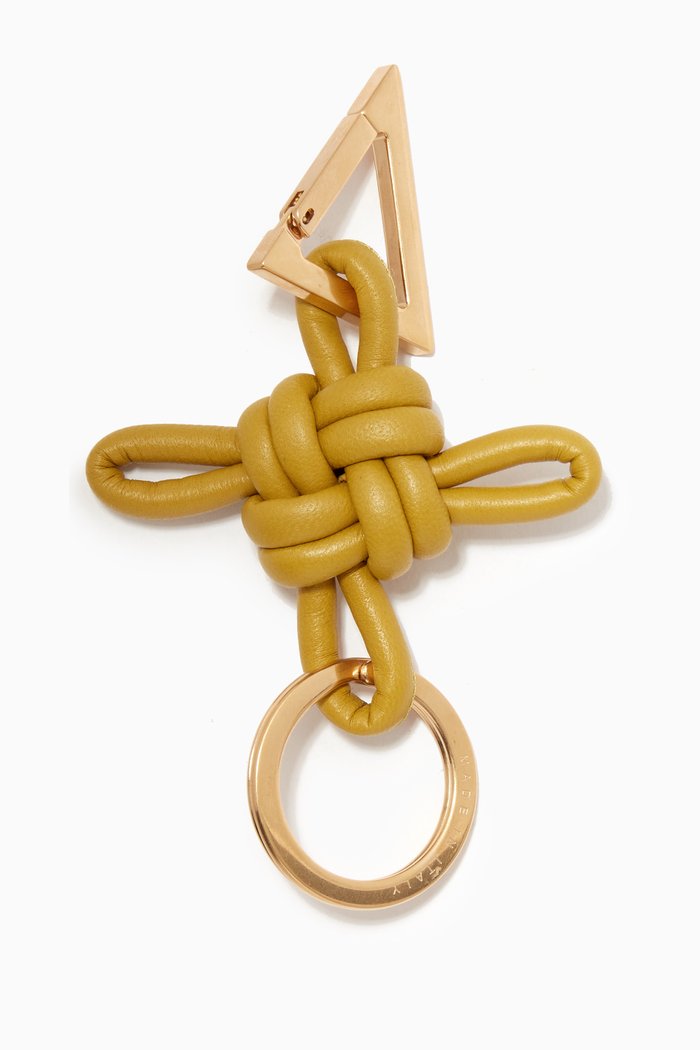 

Knotted Key Ring in Nappa, Yellow