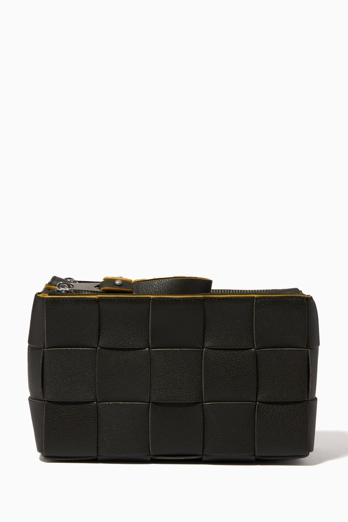 

Cassette Toiletry Case in Intrecciato Leather, Green