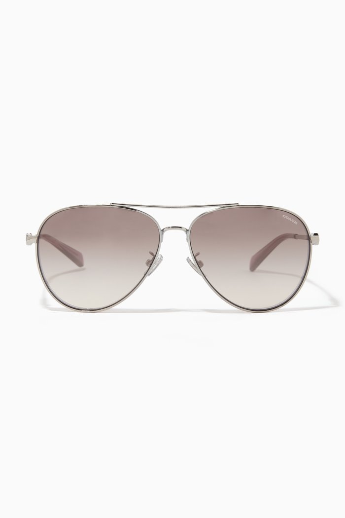 

Aviator Sunglasses in Metal, Silver