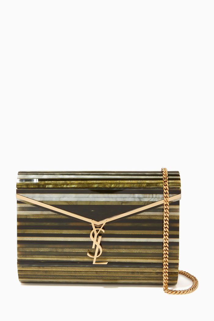 

Vicky Minaudière Clutch Bag in Plexiglass, Black