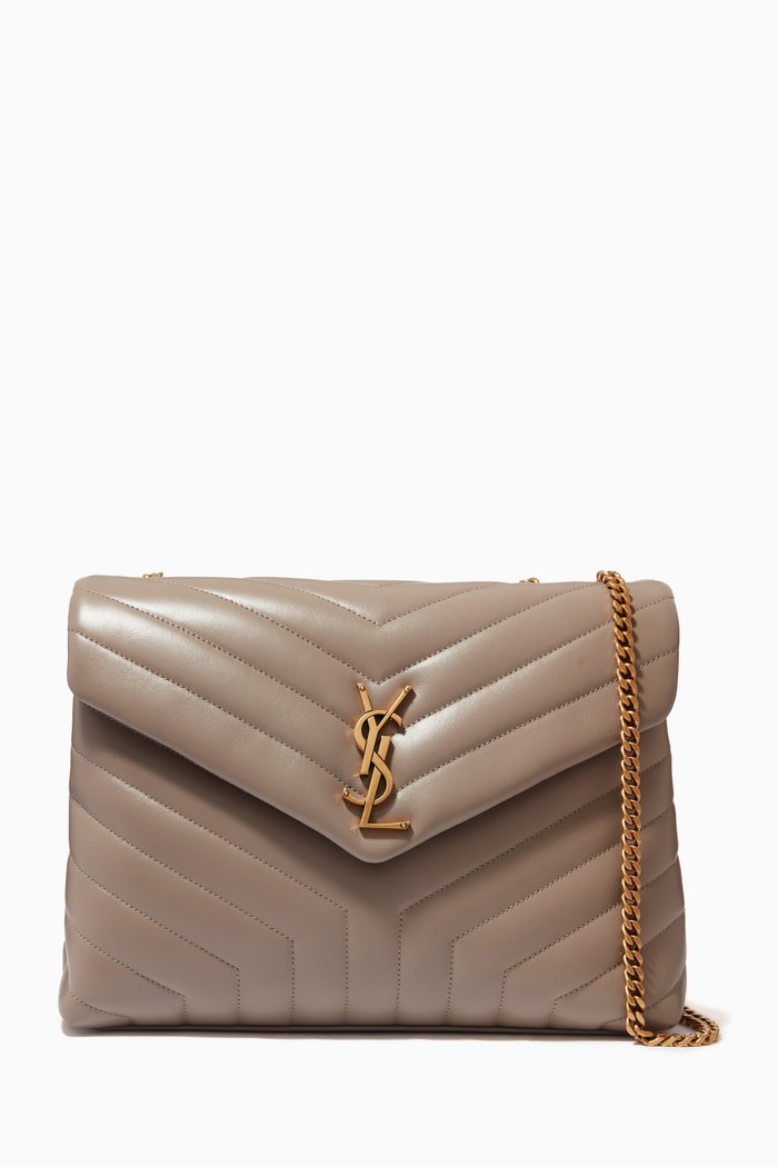 

Medium Loulou Bag in "Y" Matelassé Leather, Brown