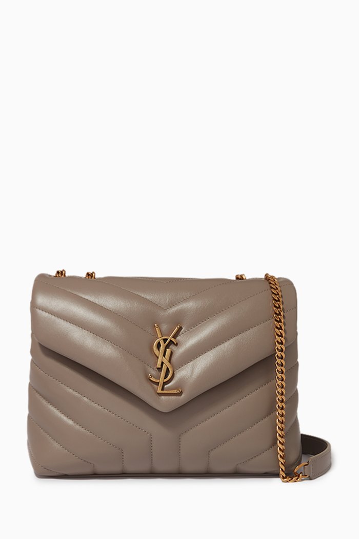 

Small Loulou Bag in "Y" Matelassé Leather, Neutral