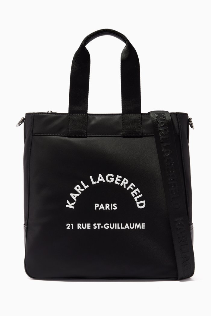 

Rue St-Guillaume Tote Bag in Recycled Nylon, Black