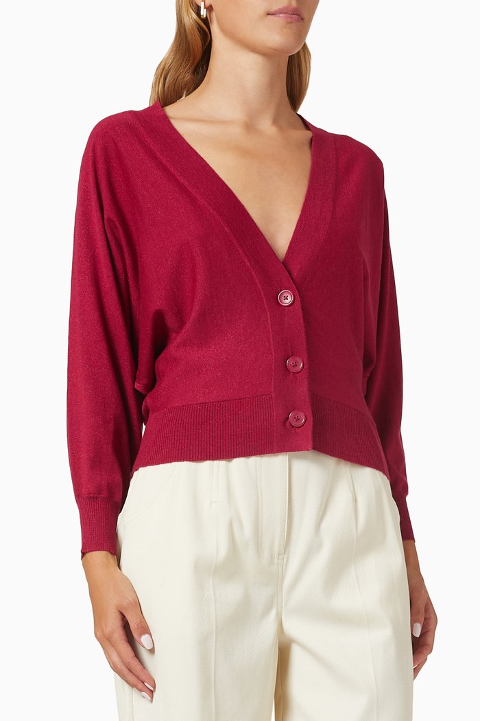 

Osvaldo Shimmer Cardigan in Lurex-knit, Pink