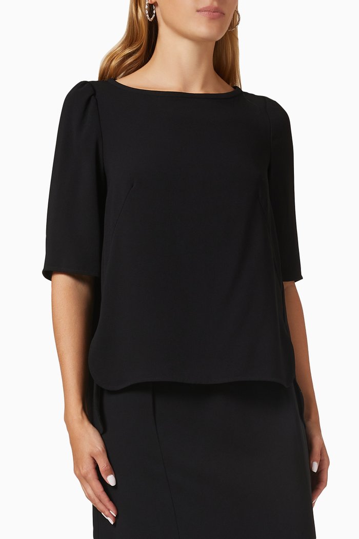

Vanessa Top in Recycled Crêpe-satin, Black