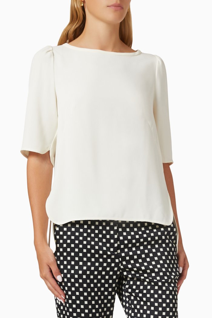 

Vanessa Top in Recycled Crêpe-satin, White