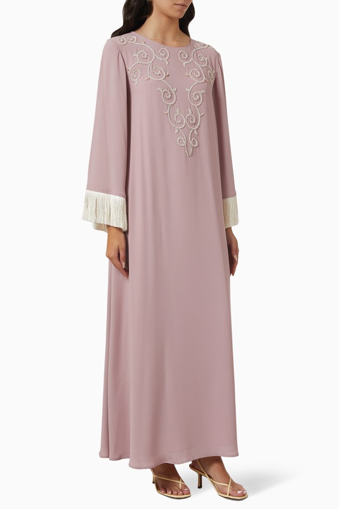 

Bead-embellished Kaftan, Pink