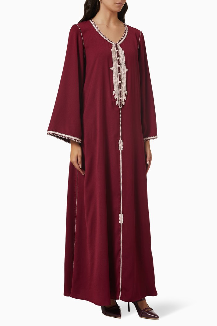 

Bead-embellished Kaftan, Red