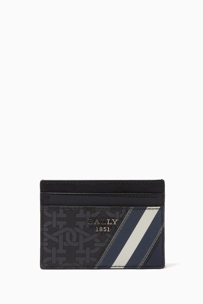 

Bhar B-chain Card Holder in Faux Leather, Grey