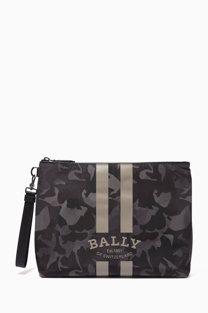 

Camouflage-print Pouch in Nylon, Black