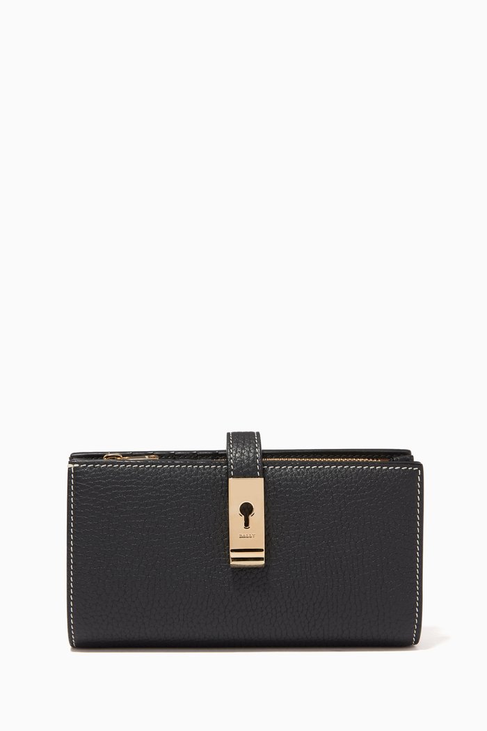 

Amber French Wallet in Leather, Black