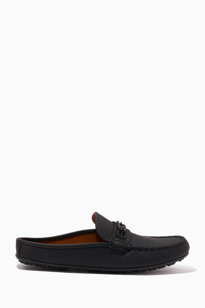 

Vincel Driving Shoes in Leather, Black