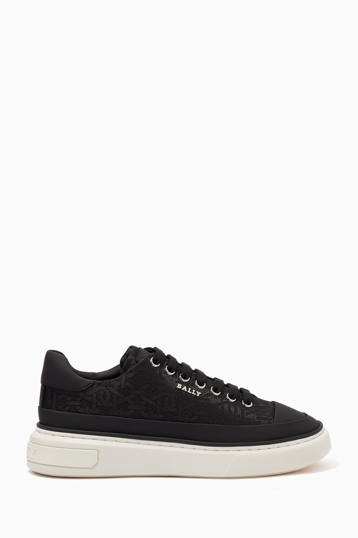 

Maily Logo-jacquard Sneakers in Nylon, Black