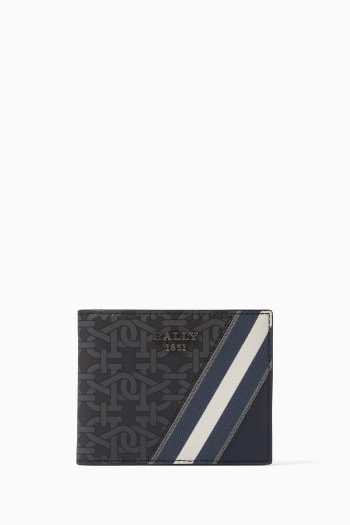 

Bevye B-chain Bifold Wallet in Faux Leather, Grey