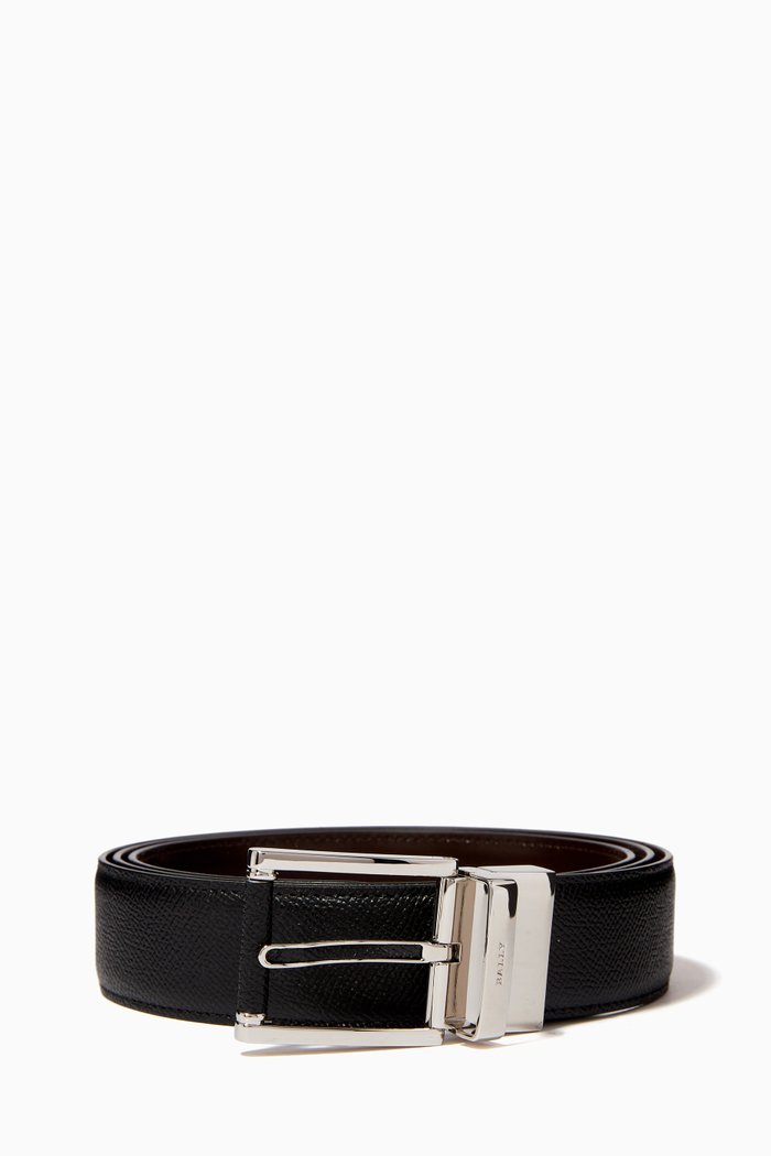 

Astor Reversible Belt in Leather, Black