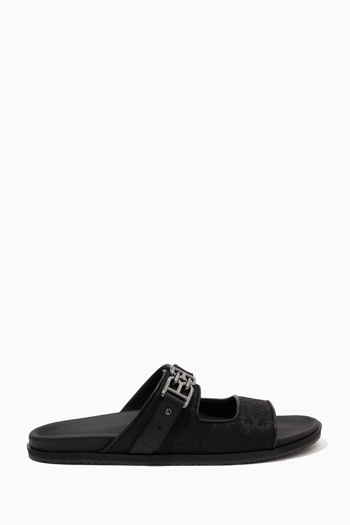 

Emmy B-monogram Sandals in Jacquard, Black