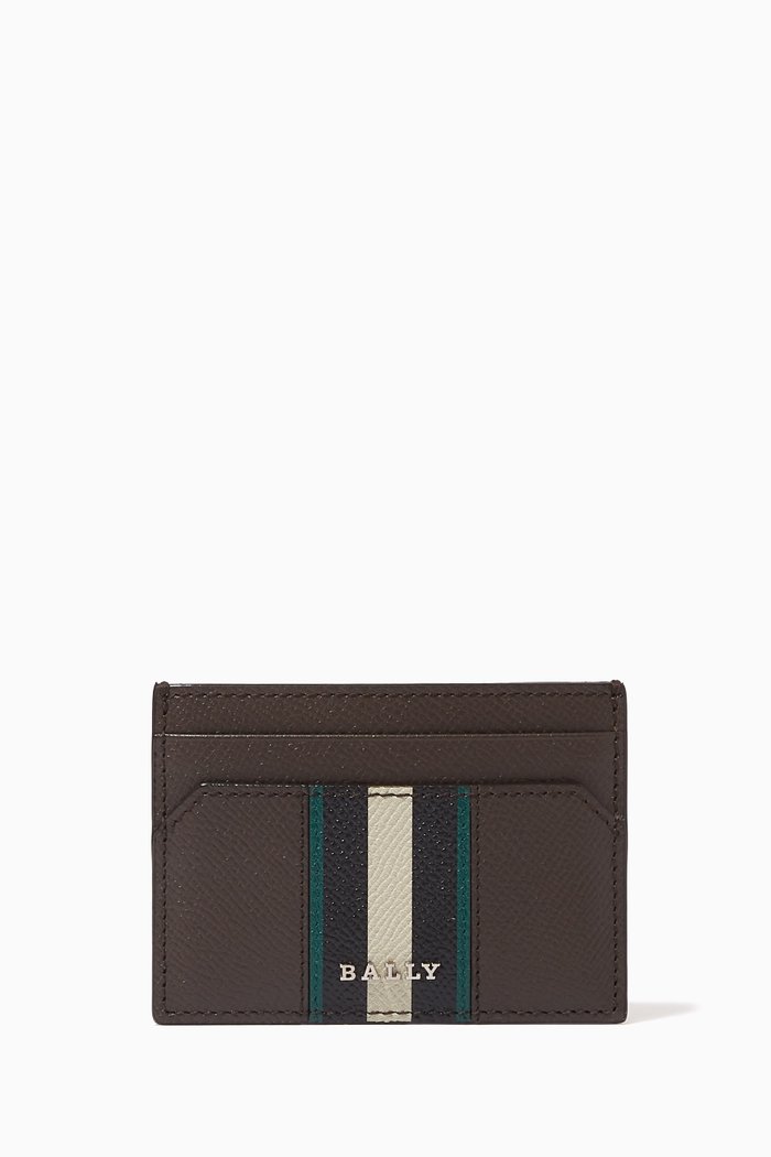 

Bhar Card Holder in Calf Leather, Green