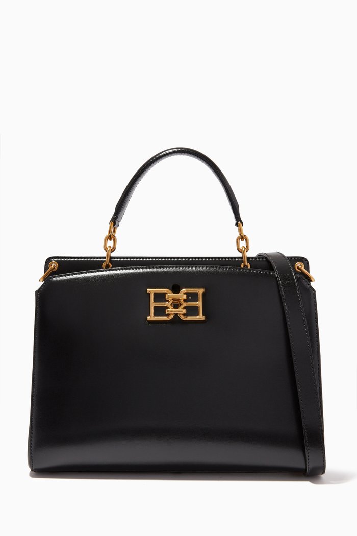 

Bonnye Top-handle Bag in Leather, Black