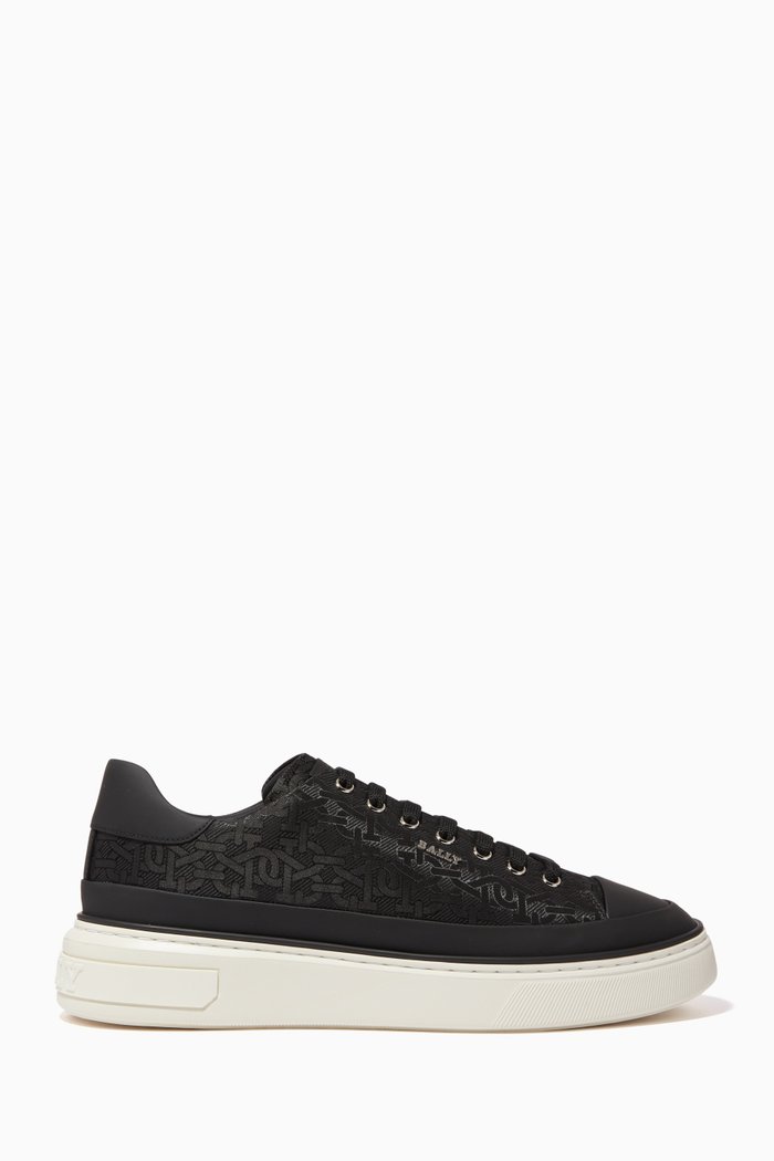 

Mailey B-chain Sneakers in Jacquard Nylon, Black