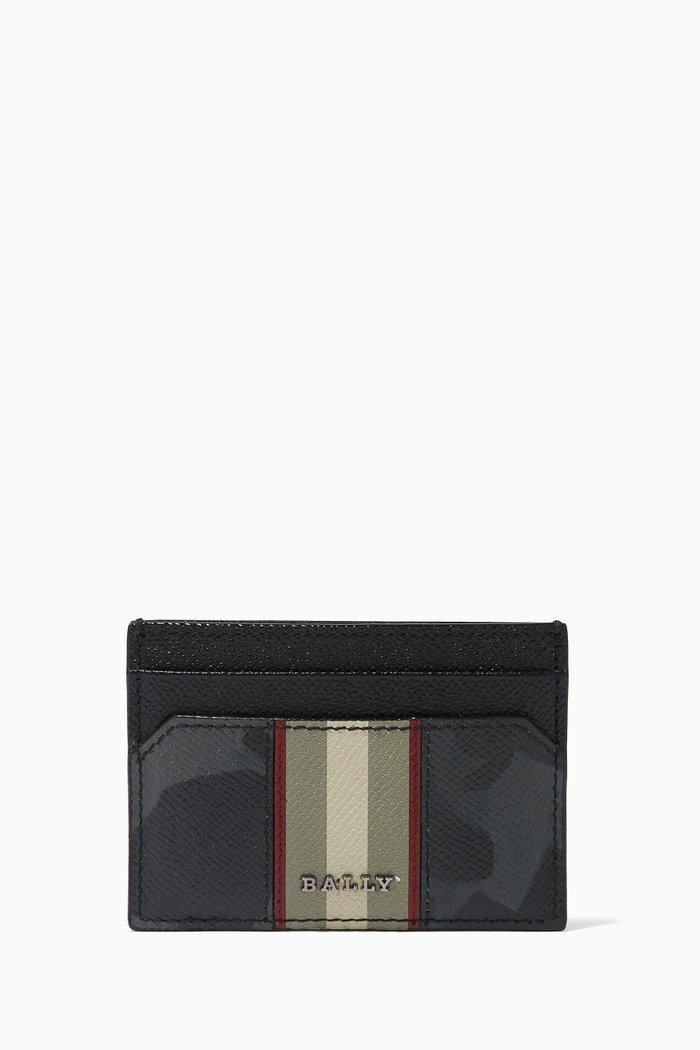 

Bhar Card Holder in Calf Leather, Black