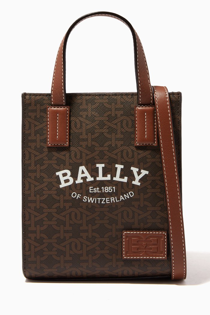 

Mini Crystalia Monogram Tote Bag in TPU, Brown