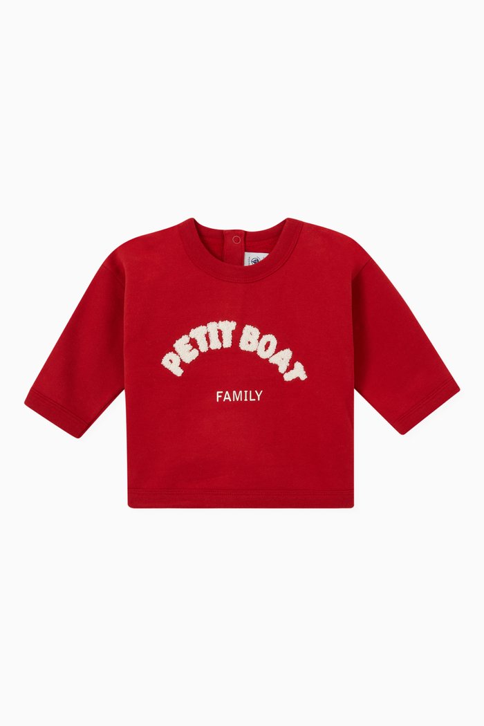 

Terry Logo Sweatshirt in Cotton, Red