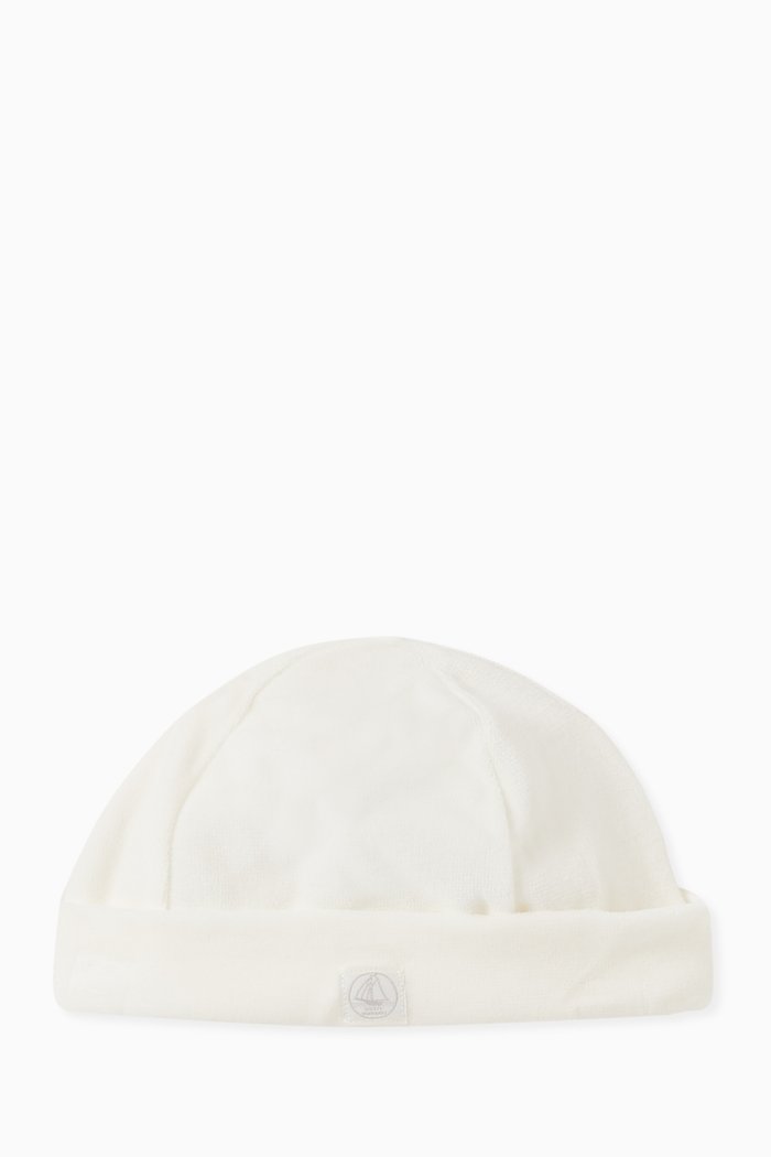 

New Born Bonnet in Organic Cotton, White